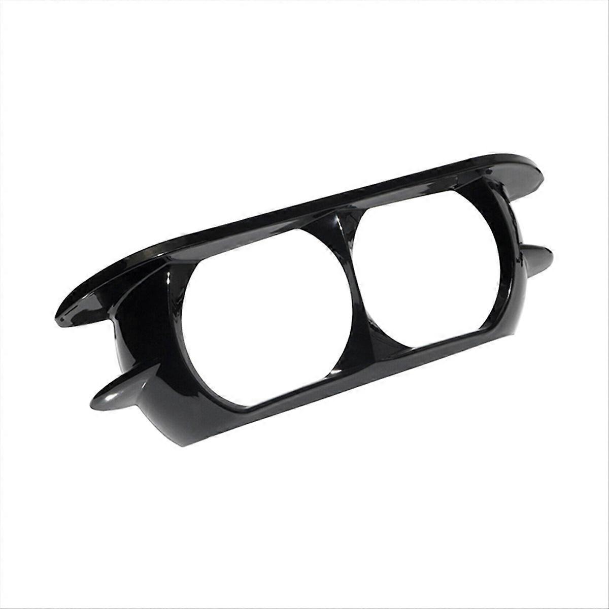 Motorradscheinwerferprojektor, Doppeloptikrahmen, Kunststoffschutzabdeckung, Frontverkleidung, Paar Motorradscheinwerferabdeckungen, Stoßstangenscheibe, Retro-scheinwerferblende.