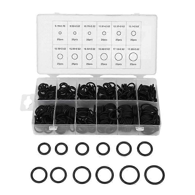 Set Mit 300 Nbr-o-ringen, Dichtringen Und Unterlegscheiben, Sortiment An Gummidichtungen Für Verschiedene Reparaturen