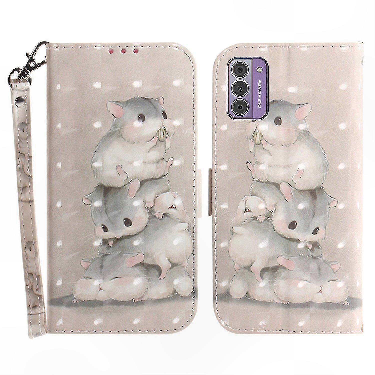 G42 Handyhülle Aus 3d-gedrucktem Pu-leder, Klapphülle Mit Integriertem Ständer Und Trageband, Elegante Hartschale, Robuster Schutz, Einzigartiges Musterdesign, Praktisches Multifunktionales Accessoire