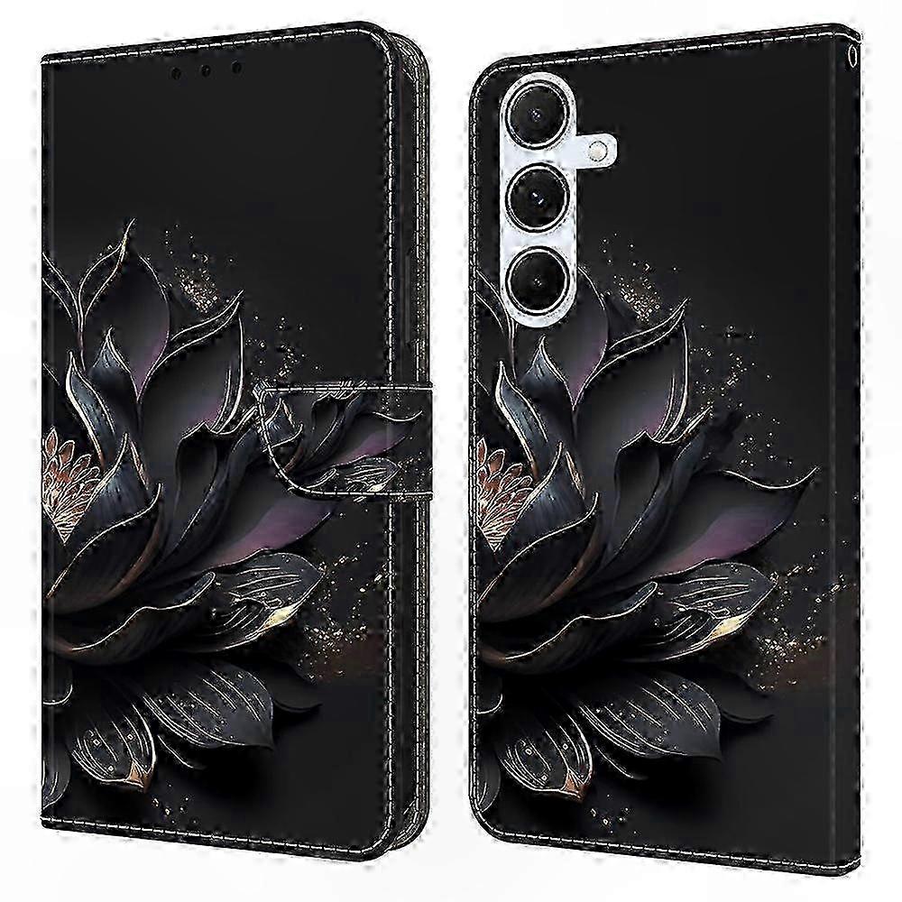 3d-gemusterte Lederhülle Mit Magnetverschluss Für 4g/5g-handys – Elegante Schutzhülle In Fluid Silver.