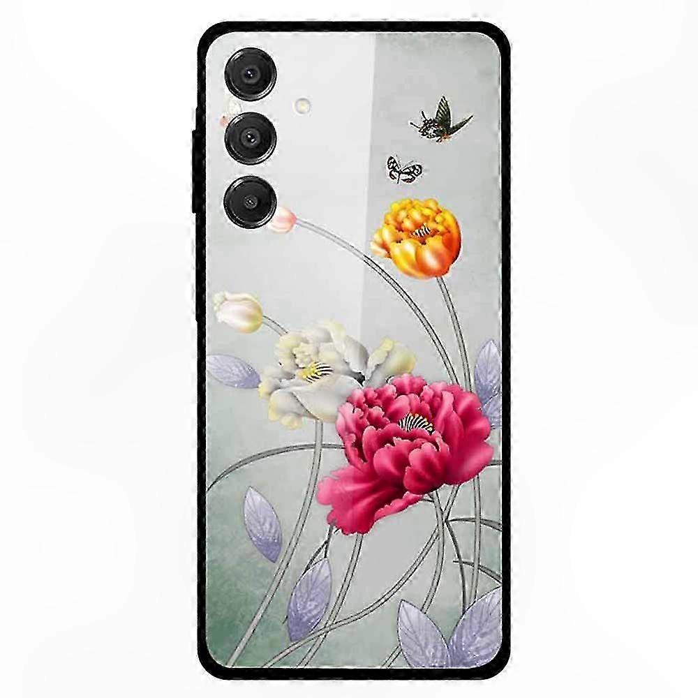 Gemusterte Schutzhülle Aus Gehärtetem Glas Für Galaxy A16 5g/4g, Handyschutz Mit Aufdruck, Ultradünne Hülle