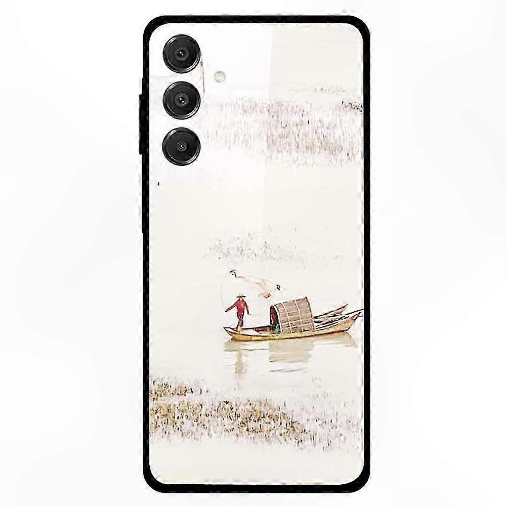 Schutzhülle Aus Gehärtetem Glas Mit Aufgedrucktem Muster Für Galaxy A16 5g/4g, Robuster Schutz Für Die Rückseite, Schlanke Und Leichte Hülle, Farbenfrohes Design, Kompatibel Mit Samsung Smartphones.