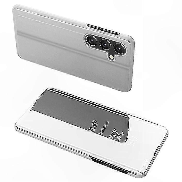 Klappbare Lederhülle Mit Transparentem Fenster Und Standfunktion Für Galaxy S25, Schutzhülle Mit Integriertem Ständer