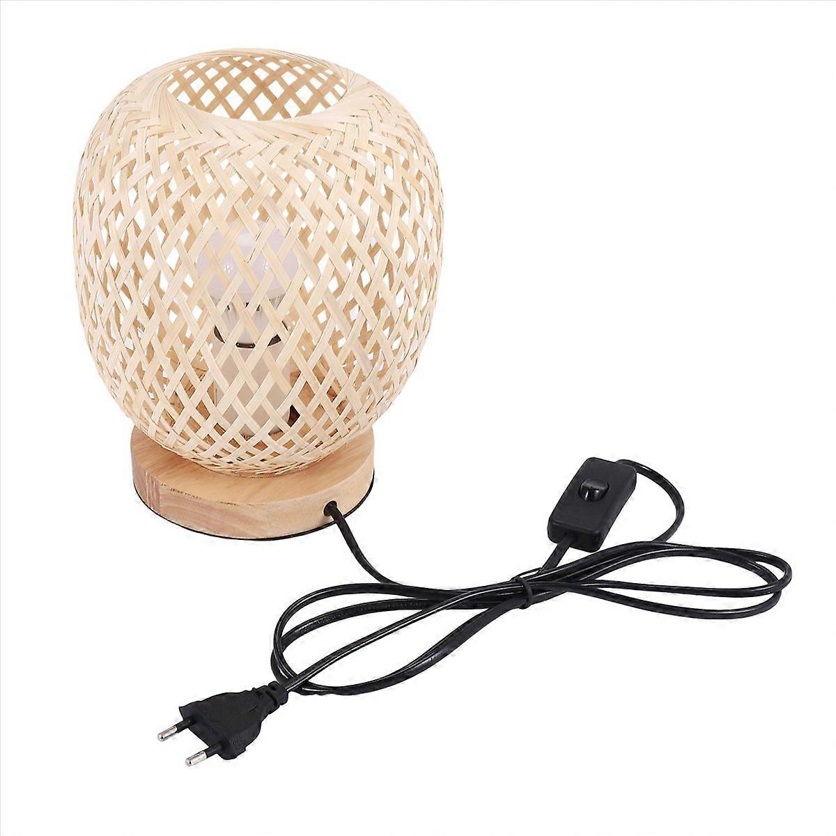 Tischleuchte Aus Bambus Und Rattan, Nachtlicht Für Schreibtisch Und Nachttisch, Diy-deko, Eu-stecker