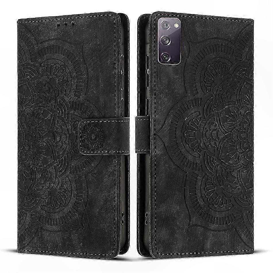 Retro-etui Aus Mattiertem Leder Mit Eingraviertem Mandala-muster Für Mobiltelefone, Elegante Und Langlebige Schutzhülle, Einzigartiges Design, Hochwertige Verarbeitung, Edles Accessoire Für Smartphone