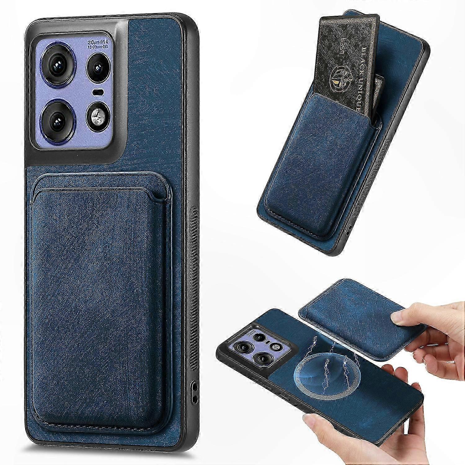 Retro-leder- Und Tpu-hülle Mit Herausnehmbarem Kartenhalter, Kompatibel Mit 5g-smartphones, Elegante Und Robuste Hülle, Abnehmbare Kartentasche, Optimaler Schutz, Vintage-design, Ideal Für Mobiltelefo