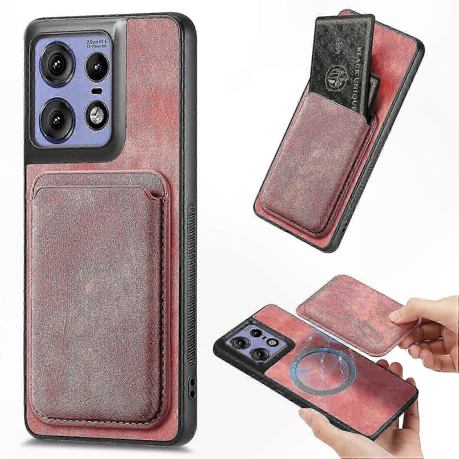 Retro-leder- Und Tpu-hülle Mit Herausnehmbarem Kartenhalter, Kompatibel Mit 5g-smartphones, Robuster Schutz Und Vintage-design, Praktische Abnehmbare Tasche.