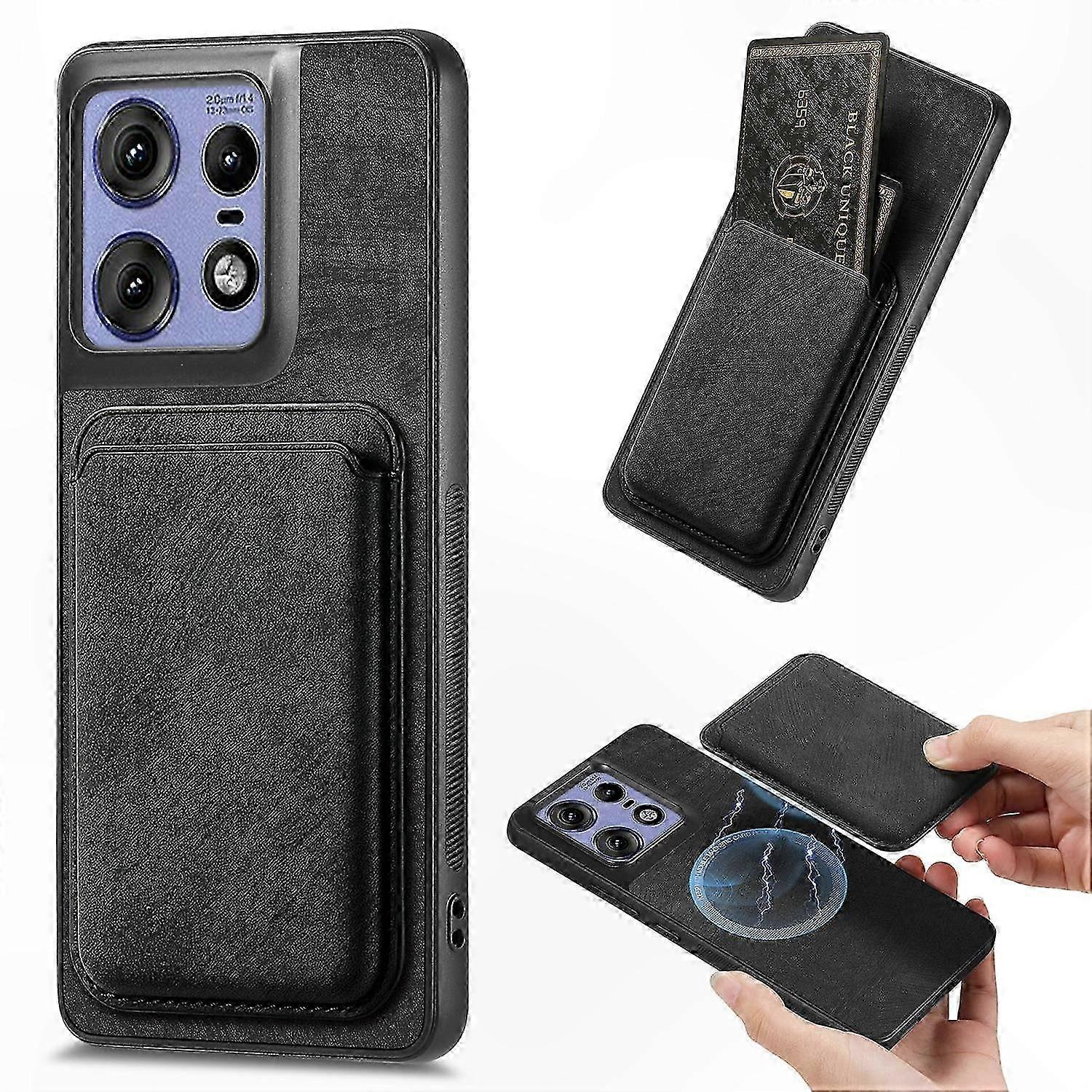 Retro-leder- Und Tpu-hülle Mit Herausnehmbarem Kartenhalter, Kompatibel Mit 5g-smartphones, Schützende Vintage-hülle, Magnetische Tasche, Hochwertige Verarbeitung, Klassisches Design, Robust Und Elega