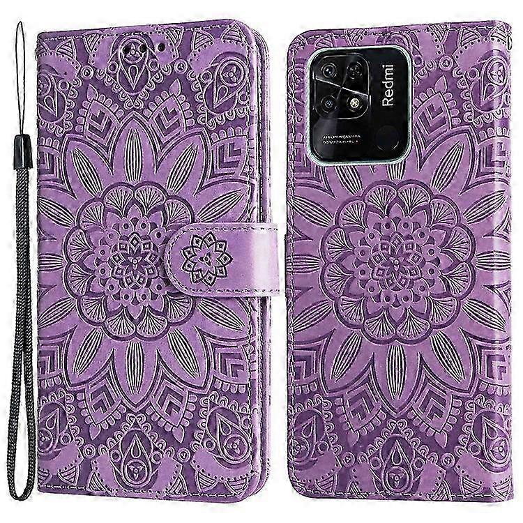 Drehbare Klapphülle Aus Pu-leder Mit Ständer Und Magnetischem Fallschutz Für Die 4g-smartphones Redmi 10c Und Redmi 10 (indische Version), Schutzhülle