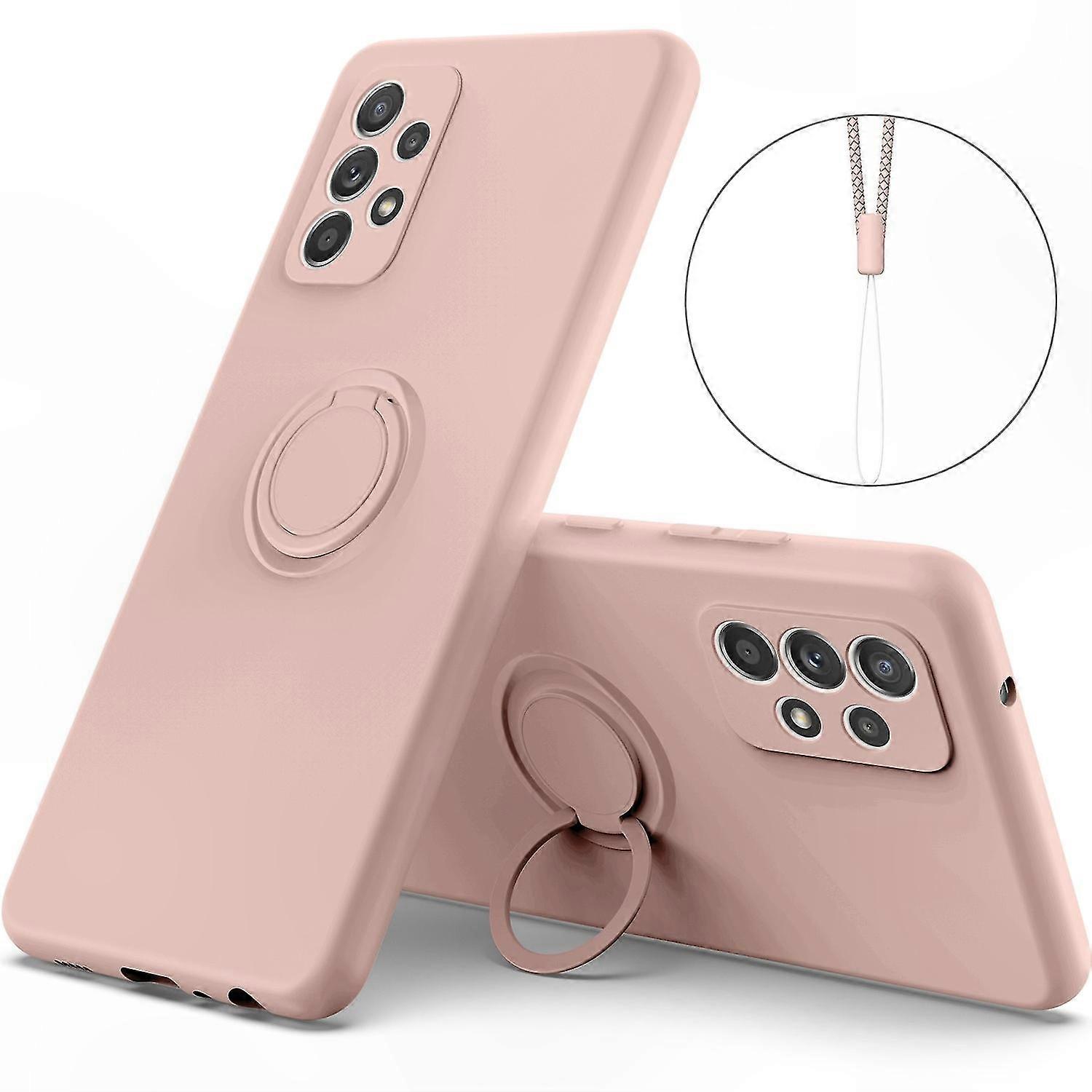 Silikonhülle Für Samsung Galaxy A53 5g Mit Drehbarem Ring Und Schlüsselanhänger, Schlanke, Stoßfeste Hülle Für Samsung Galaxy A53, Bumper-hülle Mit Ständer Und Handschlaufe, Weicher Und Leichter Schut