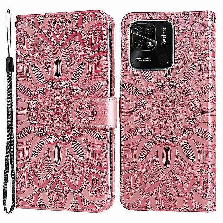 Sonnenblumen-klapphülle Für 4g-smartphones, Pu-lederhülle Mit Ständer, Fallschutz Und Magnetverschluss, Kompatibel Mit Redmi 10c Und Dem Indischen Redmi 10-modell