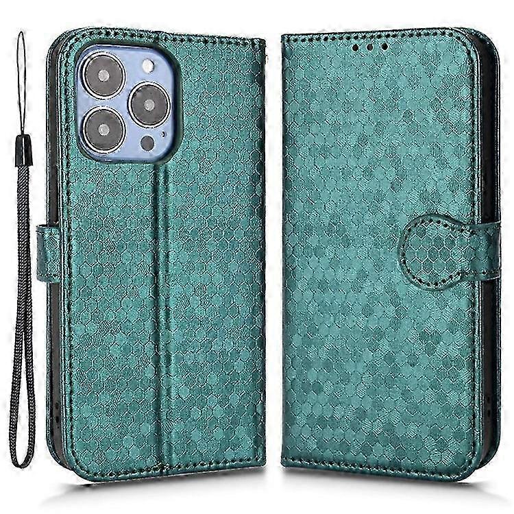 Magnetische Leder-handyhülle Für 6,7-zoll-smartphones – Stoßfeste Brieftaschenhülle Mit Punktmuster, Hartschale Und Magnetverschluss