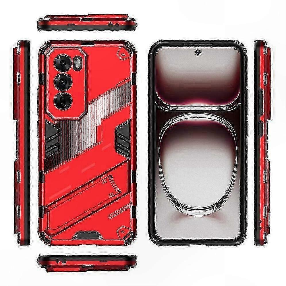 Taktische Hartschalen-schutzhülle Mit Ständer Für Oppo Reno 12 Pro 5g, Verstärkte Schutzhülle, Robust Und Leicht, Integrierter Betrachtungsständer, Stoß- Und Verschleißfestes Zubehör, Ergonomisches De