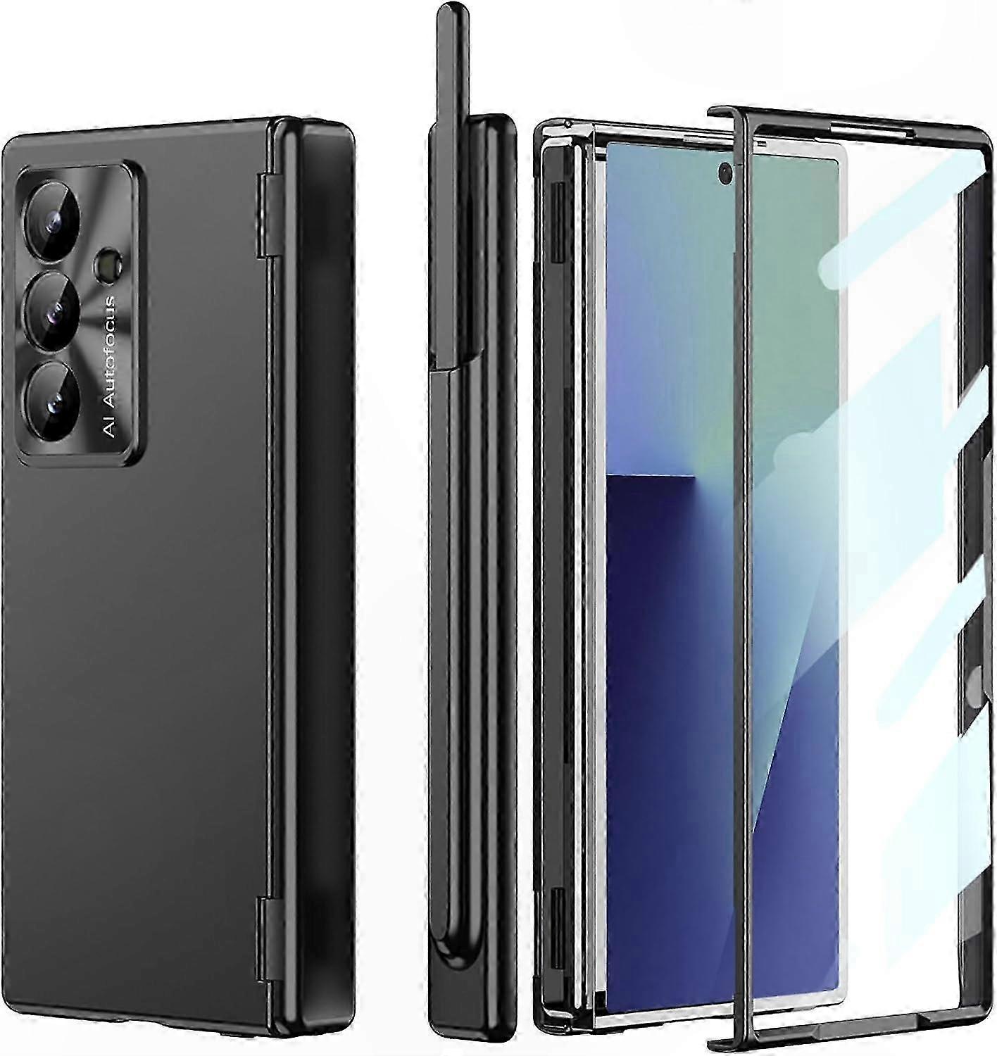 Vollständige Schutzhülle Mit Stifthalter, Kompatibel Mit Galaxy Z Fold 7, Schlanke Hülle Mit Integriertem Displayschutz Und Verstärktem Scharnier, Elegantes Und Robustes Design.