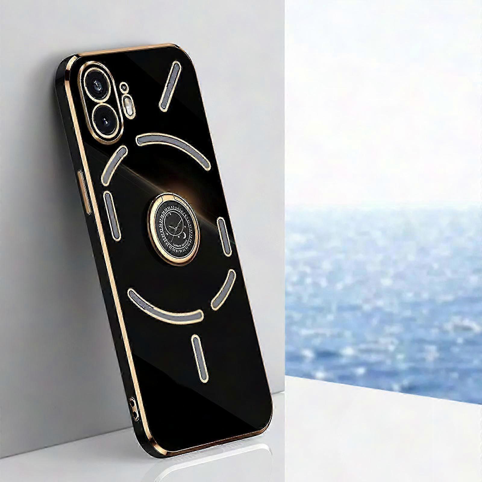 Skin Feel Hülle Mit Ringständer Für Nothing Phone 2, Schlanke Und Rutschfeste Hülle, Kompatibel Mit Nothing Phone 2, Integrierter Ständer, Robuster Schutz
