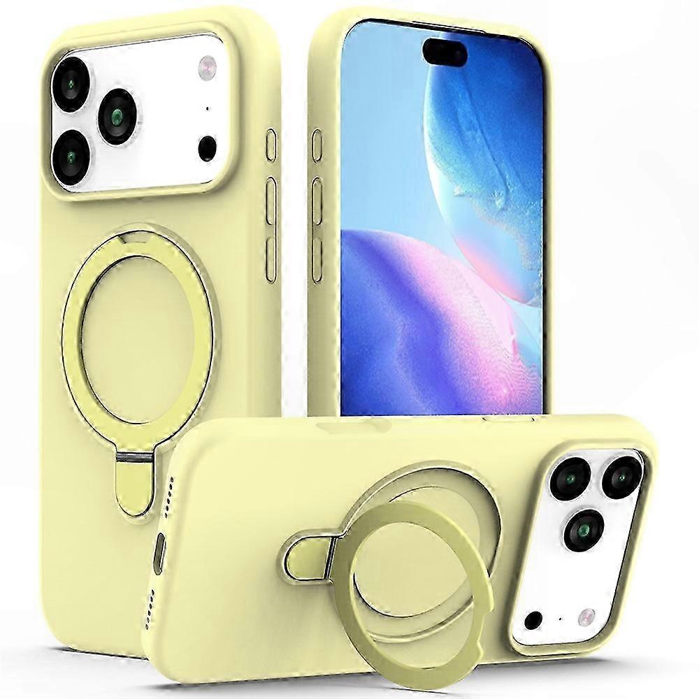 Hybrid-silikon- Und Pc-hülle Mit Integrierter Magsafe-halterung Für Iphone 17 Pro, Verstärkter Schutz, Weiche Oberfläche, Kompatibel Mit Magnetischem Laden, Schlankes Und Leichtes Design, Rutschfester