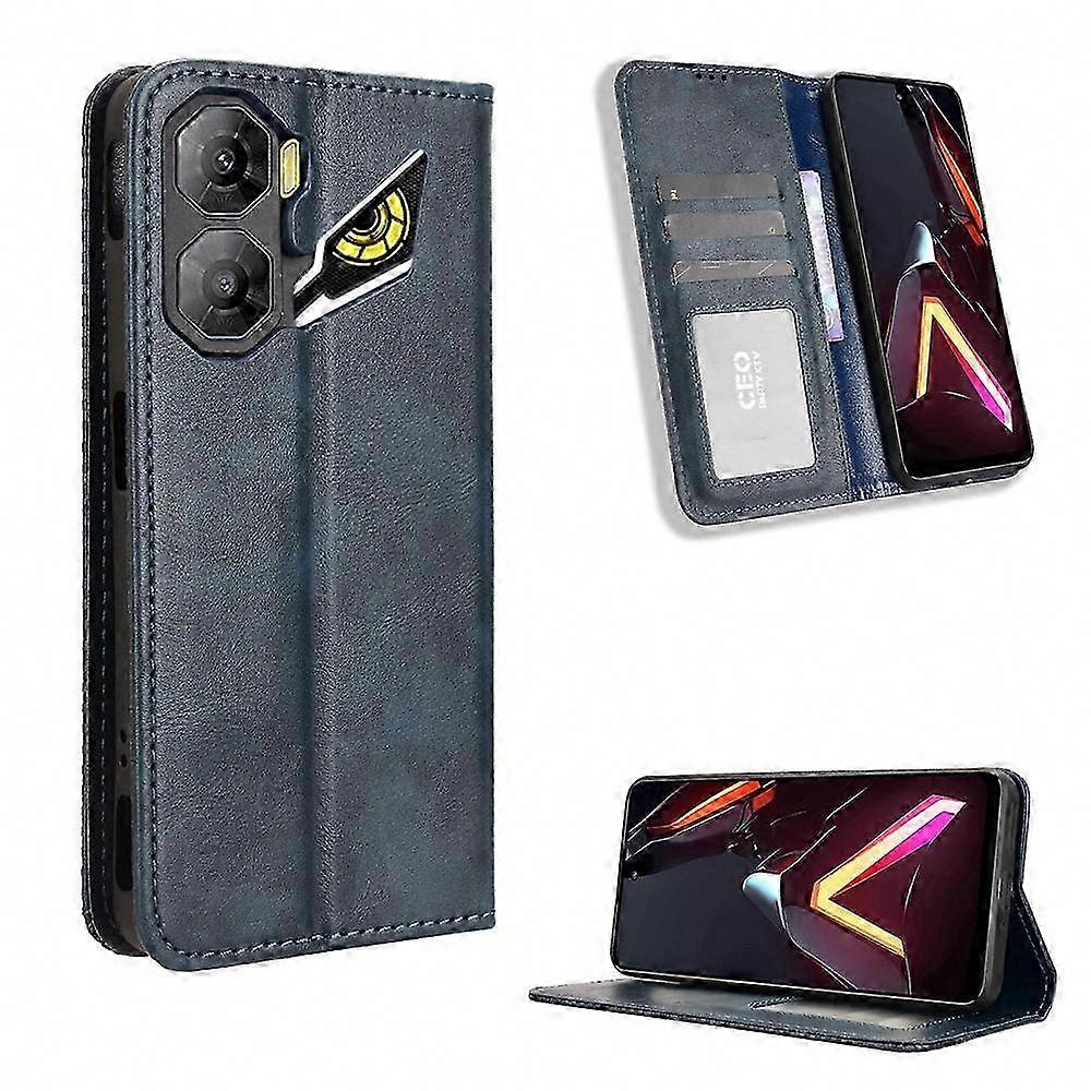Zte Nubia Neo 3 5g Leder-wallet-case Mit Ständer, Strukturierte Retro-handyhülle, Magnetischer Fallschutz, Rundumschutz