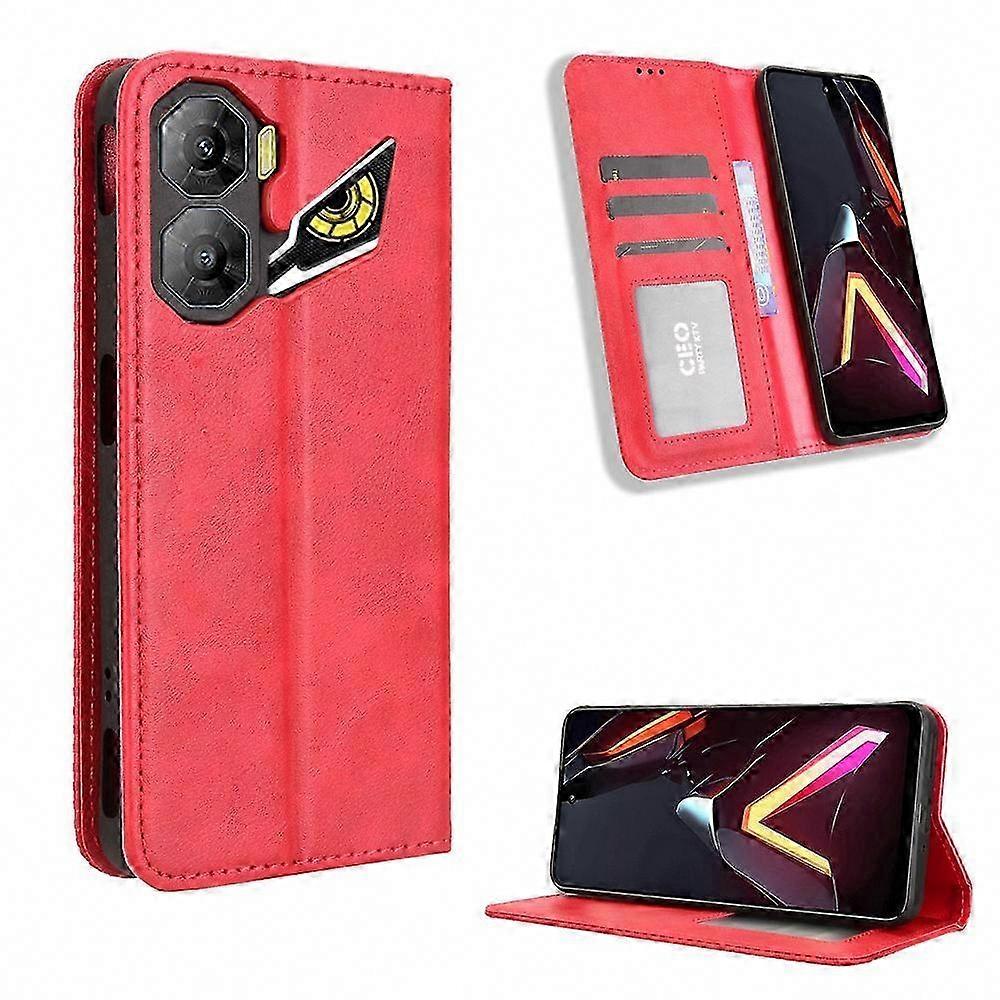 Leder-wallet-hülle Für Zte Nubia Neo 3 5g, Retro-hülle Mit Ständer, Strukturierter Schutz, Magnetischer Verschluss