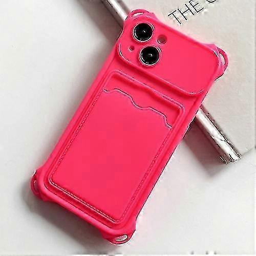 Matte Tpu-hülle Mit Kartenfach, Stoßfest Für Iphone 15, Robuste Und Leichte Hülle, Verstärkter Schutz, Integrierte Kartentasche, Rutschfeste Matte Oberfläche, Kompatibel Mit Dem Iphone 15 Modell.