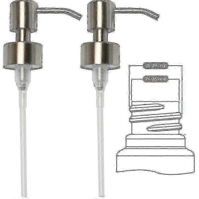 Seifenspender Aus Gebürstetem Edelstahl – 28-mm-ersatzpumpe, 2er-pack, Matte Oberfläche