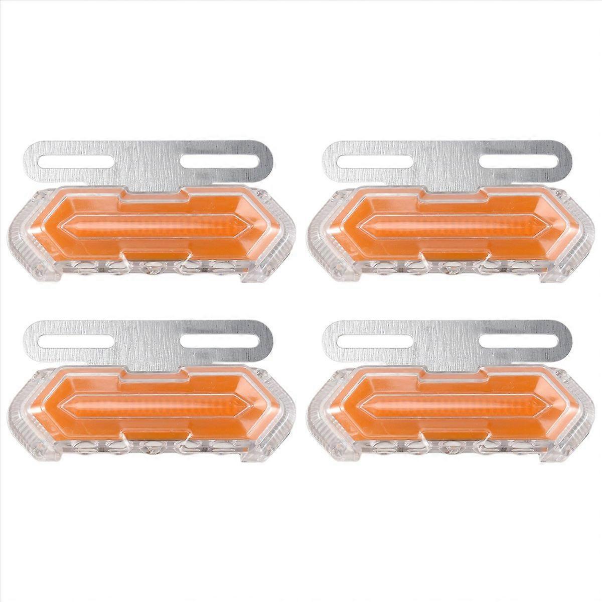 24v Seitenmarkierungsleuchten Für Lkw, Anhänger Und Schwere Nutzfahrzeuge - 4er-pack, Led-blinklampen, Ip67 Wasserdicht, Robuste Seitenmontage, Einfache Installation An Nutzfahrzeugen.