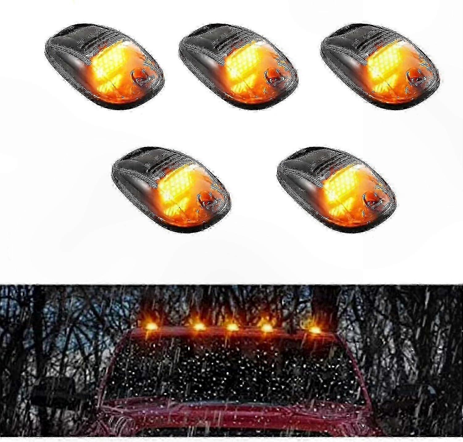 5 Stück Solar-led-positionsleuchten Für Lkw-fahrerhäuser, Kabellose Dachleuchten Für Nutzfahrzeuge