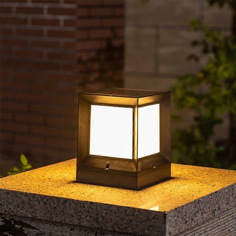 10 Cm Led-solar-säulenleuchte, Solarbetriebene Gartenleuchte Für Pfosten, Dekorative Außenbeleuchtung