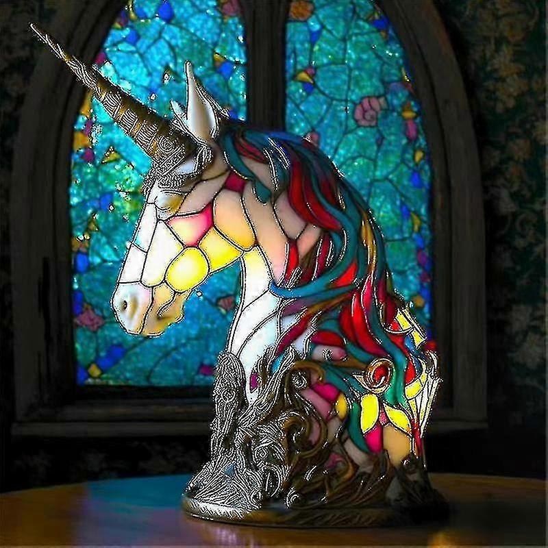 Dekorative Tischleuchte Aus Farbigem Kunstharz, Tierfigur-lampe Für Wohn- Und Schlafzimmer, Originelle Ambientebeleuchtung