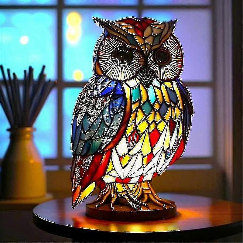 Dekorative, Farbige Harz-stehlampe Für Den Tisch, Stimmungsvolle Beleuchtung Mit Tiermotiv, Einzigartiges Stück Für Wohn- Und Schlafzimmer.