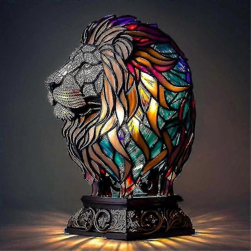 Bunte Tierlampe Aus Kunstharz Für Die Heimdekoration, Tischlampe Mit Warmem Licht