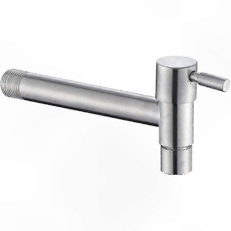 Wandmontierte Mischbatterie Aus Edelstahl, 16 Cm, Für Badezimmer, Wc, Schwimmbad Und Waschküche, Kaltwasserzufuhr, Robuste Festarmatur.