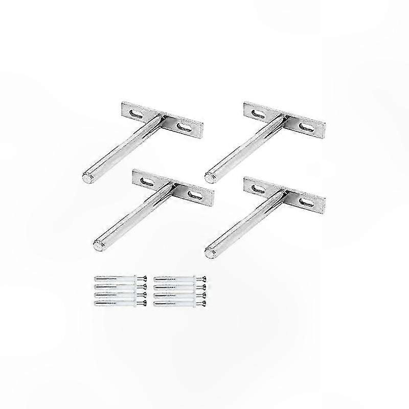 Set Mit 4 Unsichtbaren T-förmigen Halterungen Für Schwebende Wandregale, Verdeckte Stahlbefestigungen Für Holz, Unsichtbare Dübel Zur Regalmontage (diy), Robustes Zubehör Für Die Holzbearbeitung