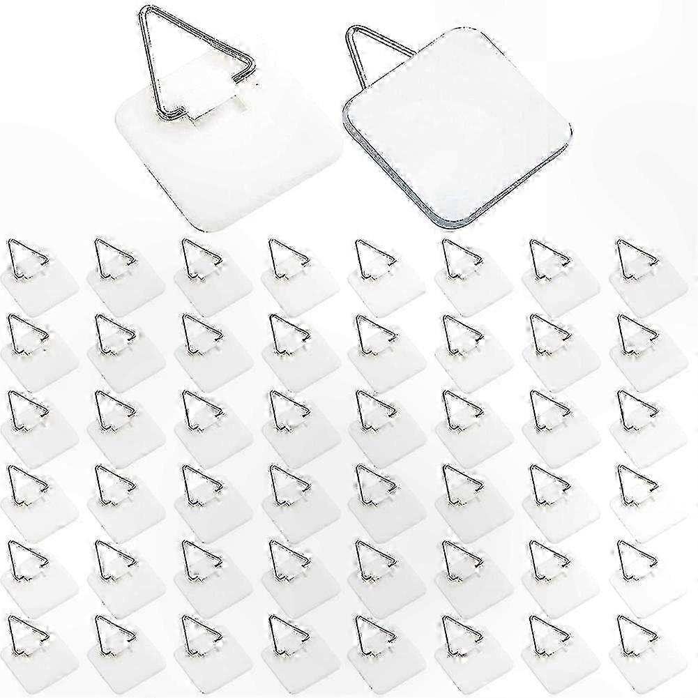Packung Mit 50 Transparenten, 3,3 Cm Langen Klebehaken Zum Aufhängen Von Dekoschildern, Unsichtbare Wandbefestigung Für Teller