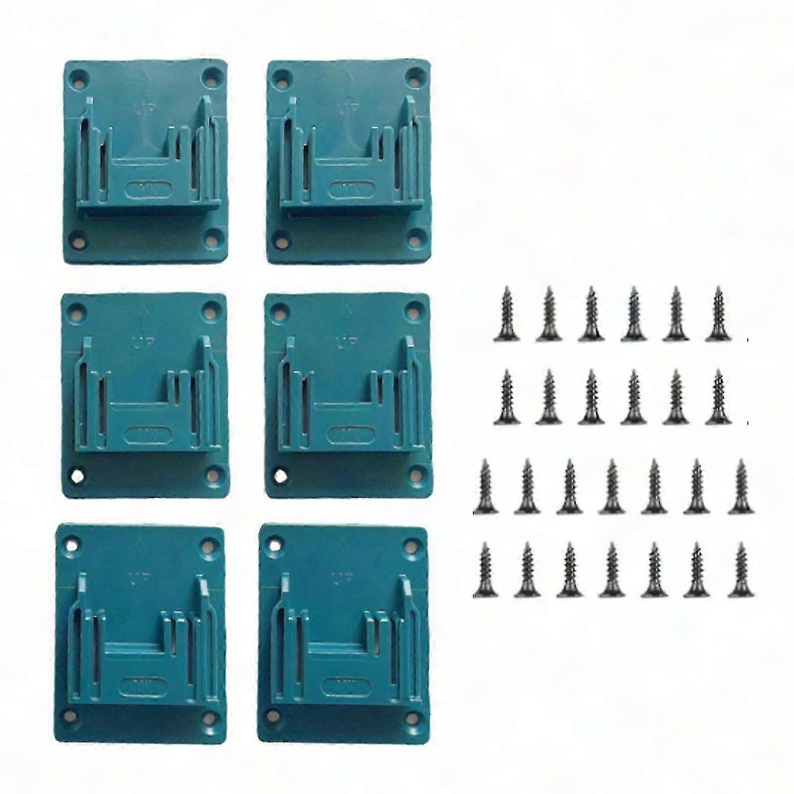 6-teiliges Wandhalterungssystem Für Die Aufbewahrung Von Makita 18v-werkzeugen, Robuste Montagehalterungen, Universelle Befestigungshaken, Kompakter Werkstattorganizer, Set Mit 6 Wandhalterungen.