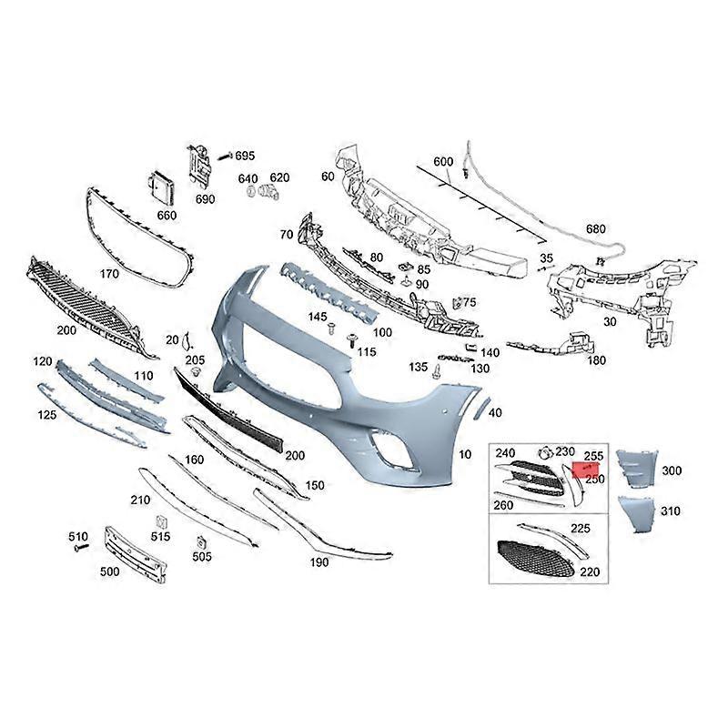Rechte Vordere Stoßstange Anzeige A2138856406 – Seitenschutzleiste Für Mercedes, Chromleiste, Originalteil, Passgenau, Karosseriezubehör, 1-teiliger Satz.