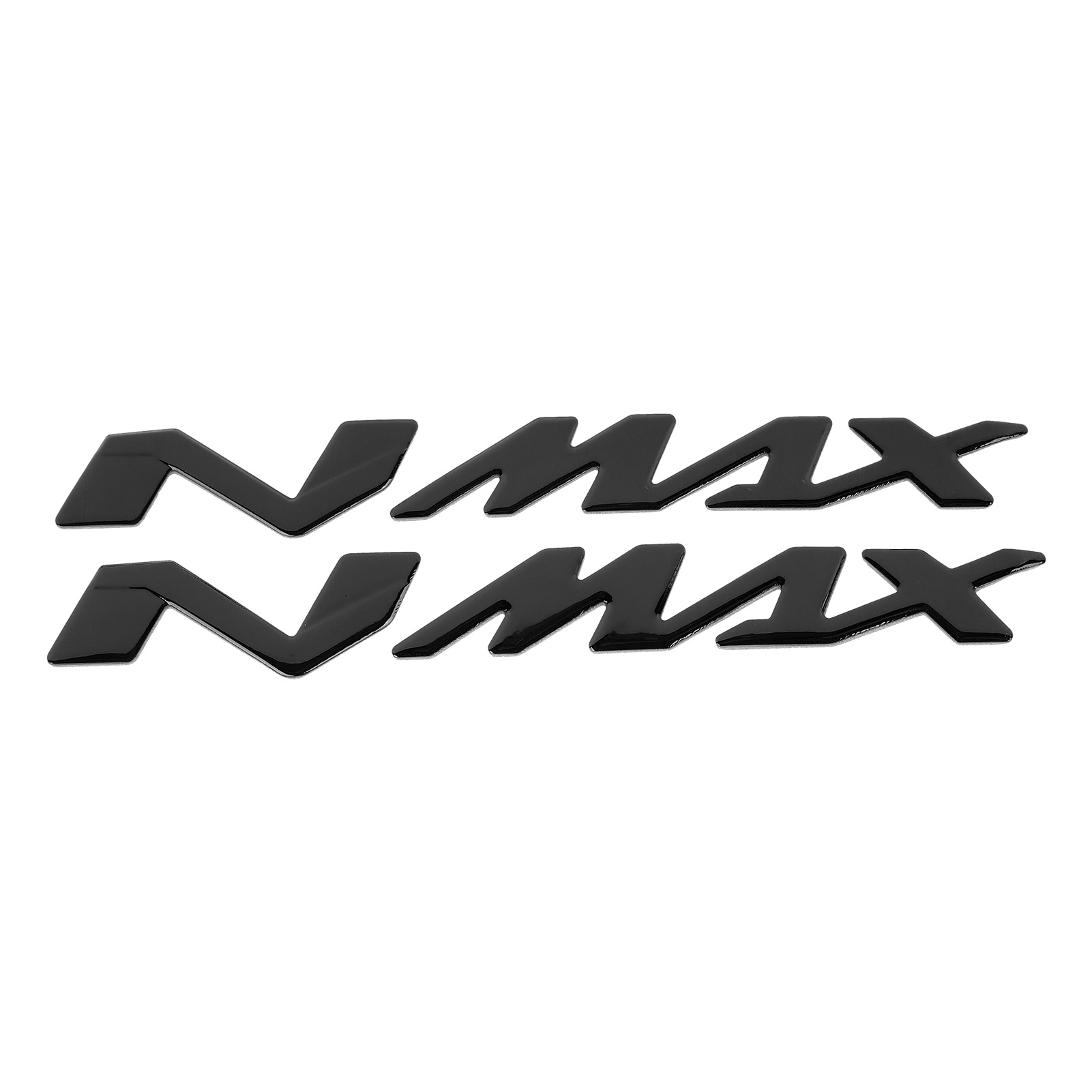 Paar 3d-aufkleber Für Yamaha Nmax155 125 Motorradlogo, Schwarze Geprägte Aufkleber, Zubehör Zur Individuellen Gestaltung.