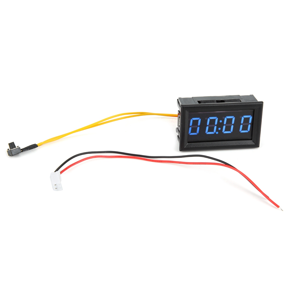 Digitale Autouhr Mit Blauer Led-beleuchtung – Elektronisches Uhrenzubehör