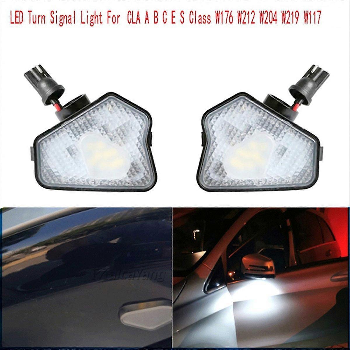 Led-einstiegsbeleuchtung Für Außenspiegel, Integrierte Blinker, Fußraumbeleuchtung, Einstiegsprojektor, Austauschset, Wasserdicht, Weiß/blau, Paar