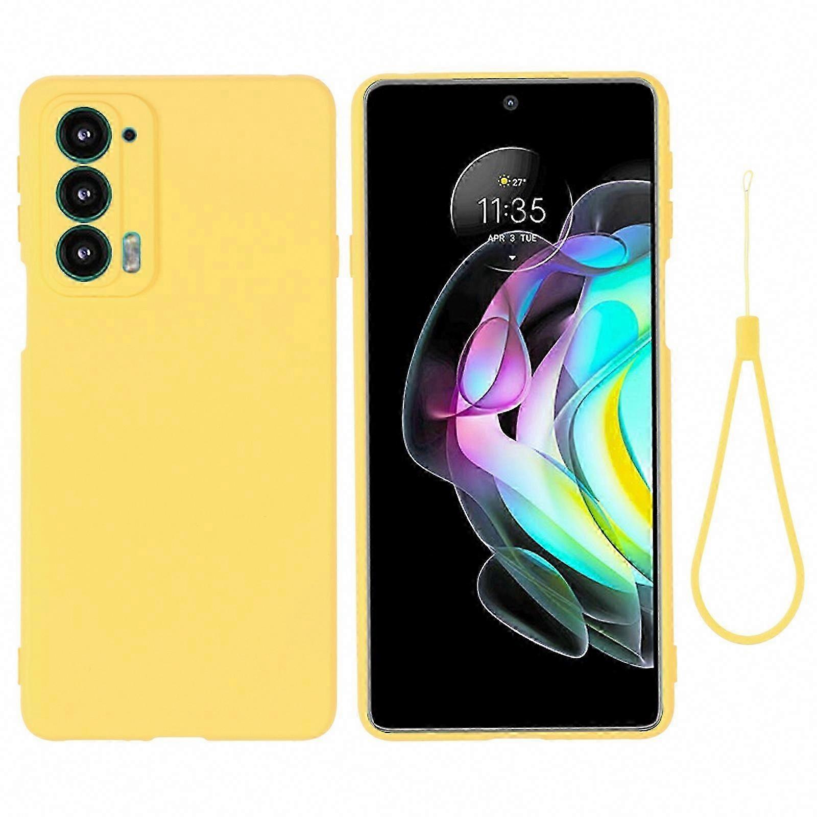 Stoßfeste Flüssigsilikonhülle Für Motorola Edge 20, Schlichte, Einfarbige Hülle