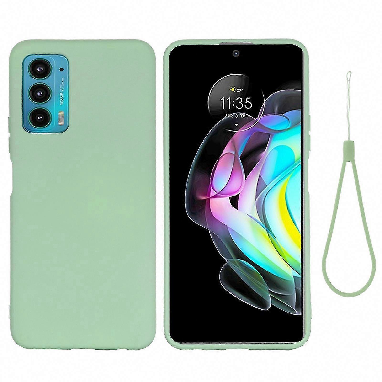 Motorola Edge 20 Handyhülle Aus Flüssigsilikon, Stoßfester Schutz, Stoßfeste Einfarbige Hülle