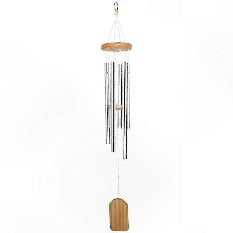 Windspiel Für Garten Und Terrasse, Aluminiumrohre Und Massivholz, Dekorative Außenglocken Für Haus Und Hof, Beruhigende Atmosphäre.