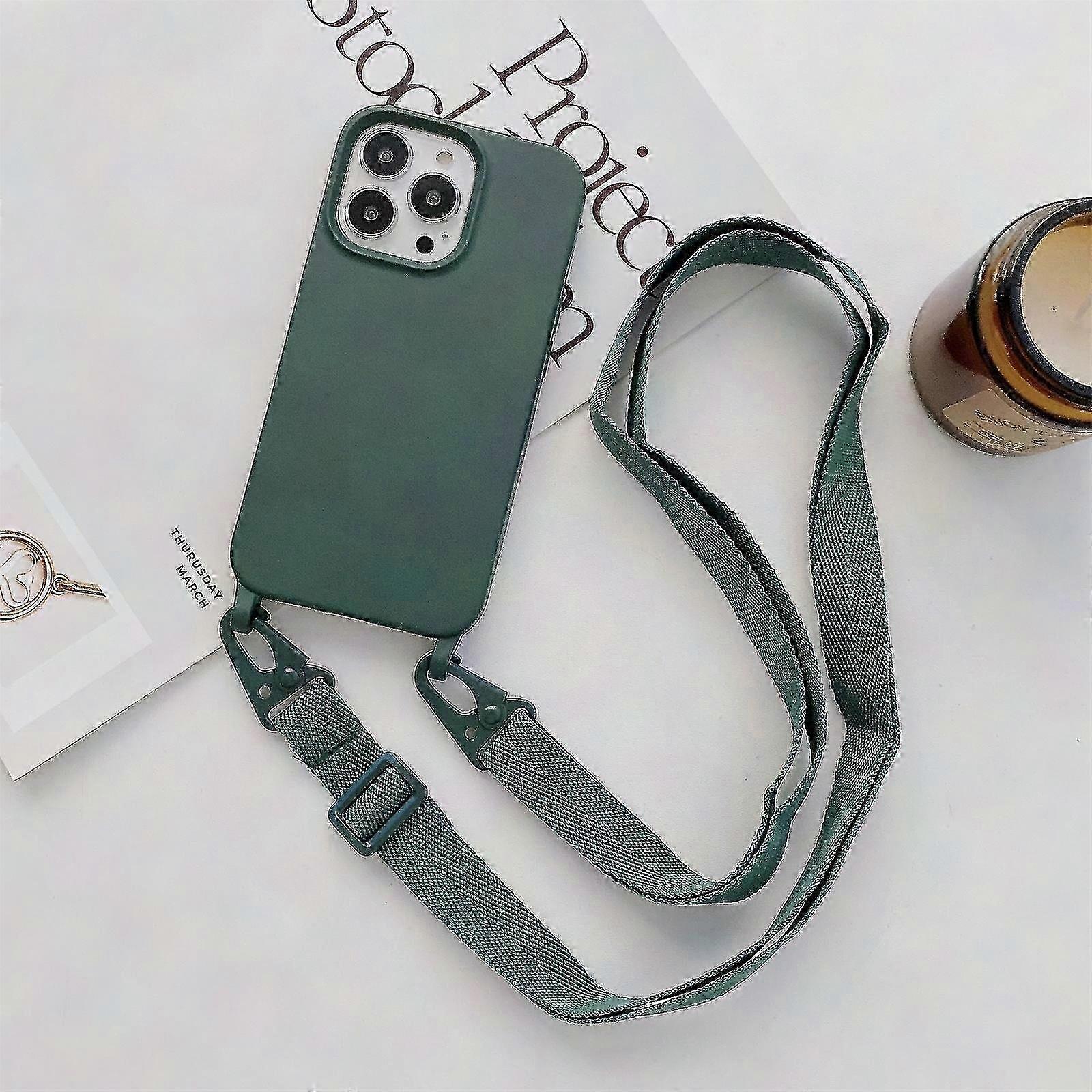 Silikonhülle Mit Breitem Nackenband Für Iphone 13 – Weicher Schutz, Verstellbares Nackenband, Stoßfeste Hülle, Handy-zubehör