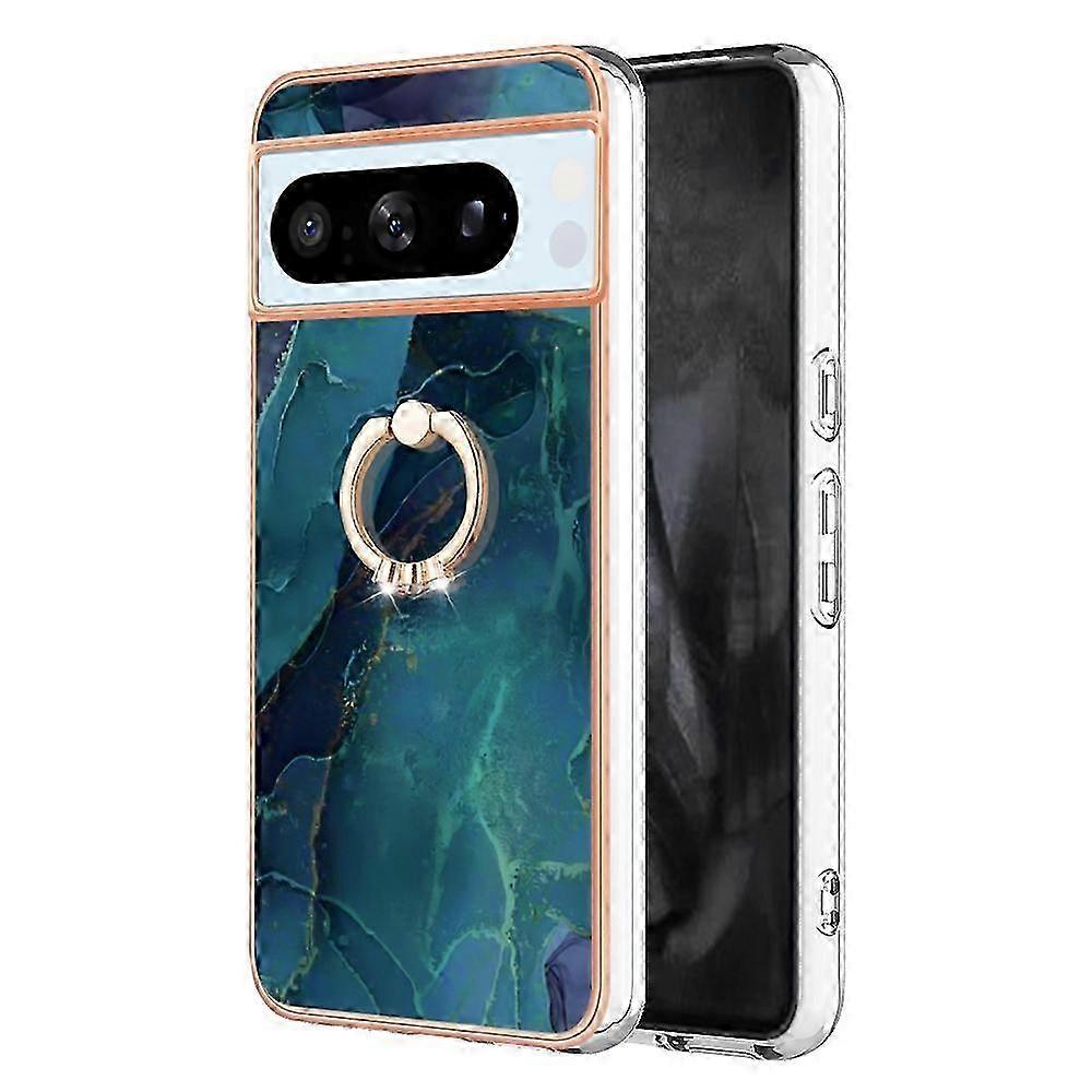 Doppelseitig Galvanisiertes Marmor-handycase Mit Ringhalter, Verstärktem Griff Und Elegantem Design, Premium-smartphone-hülle.
