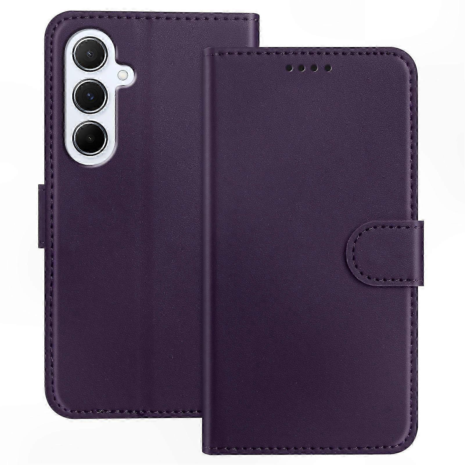 Leder-wallet-hülle Mit Ständer Für Galaxy A17, Einfarbige, Stoßfeste Hülle, Kompatible Handyhülle