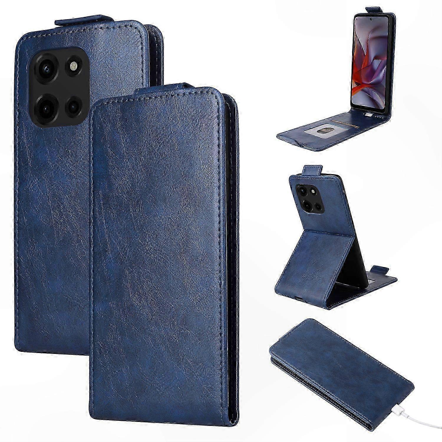 Magnetische Klapphülle Aus Leder Für 5g-smartphones, Vertikaler Verschluss, Robuste Brieftaschentasche, Kompatibel Mit Modernen Handys, Elegantes Und Schlankes Design.