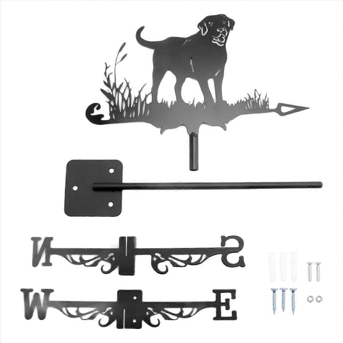 Wetterfahne Aus Metall In Hundeform, Windanzeiger Für Den Garten, Eiserne Außenstatue, Dachdekoration, Unikat.