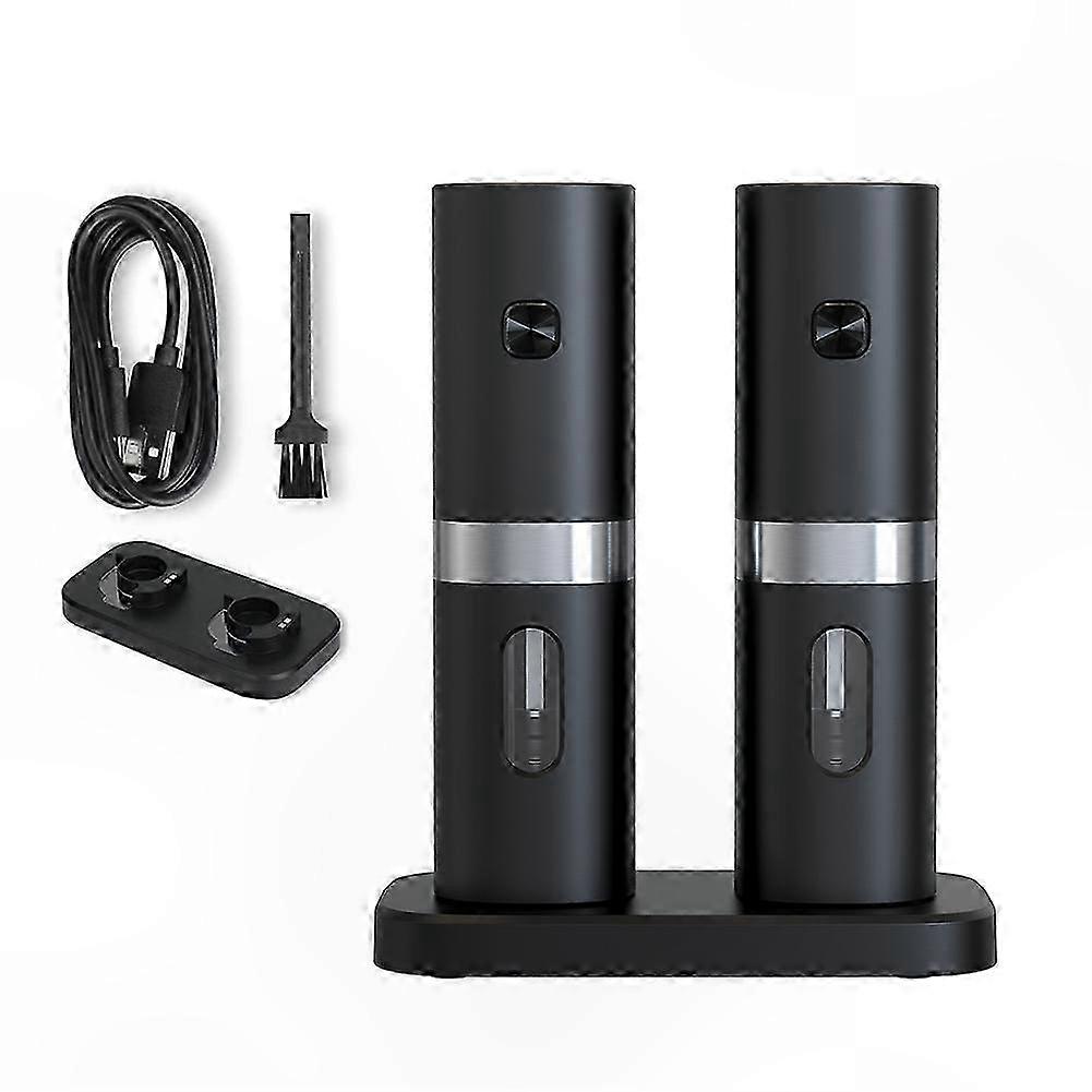 Verstellbare Salz- Und Pfeffermühle, 2er-set Mit Nachfüllbarem Sockel, Ideal Für Zuhause Und Unterwegs, Individuell Einstellbarer Mahlgrad, Robustes Design Für Den Täglichen Gebrauch
