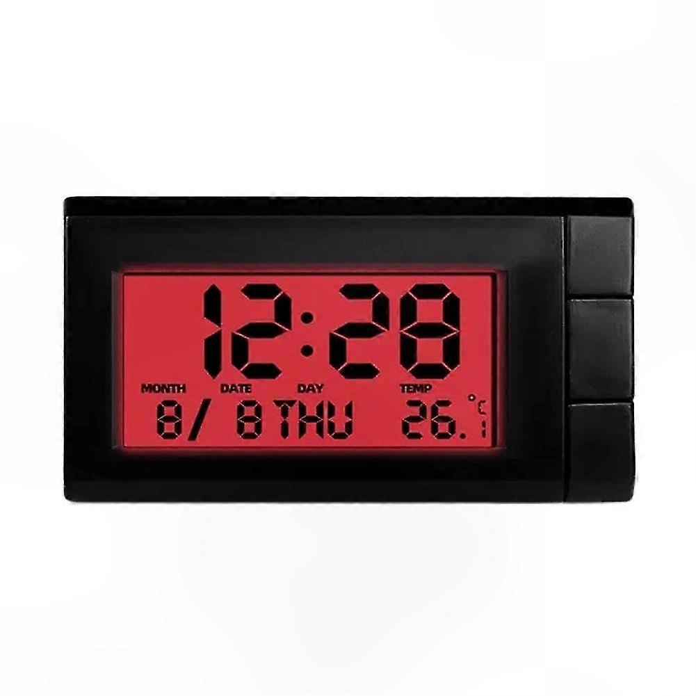 Lcd-autothermometer, Uhr, Armaturenbrett, Digitalanzeige, Innenausstattung, Autozubehör, Bürotheke