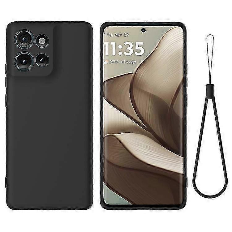 Motorola Edge 50 5g Flüssigsilikonhülle, Kratzfest Mit Handschlaufe, Schlank Und Robust