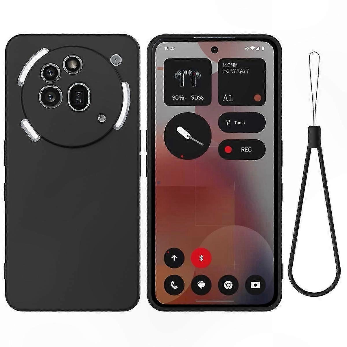 Silikonhülle Mit Handschlaufe Für Das 3a Pro Handy, Kompatible Schutzhülle Für Die Rückseite, Weiche, Rutschfeste Hülle Mit Handschlaufe, Matte Oberfläche, Praktisches Sicherheitszubehör.